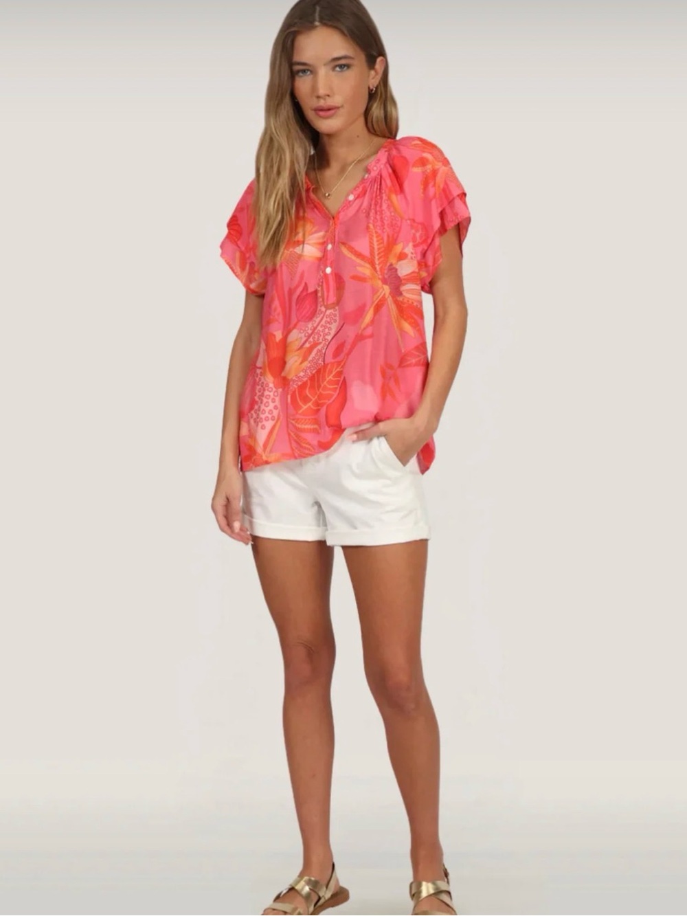 dylan Charlie Ruffle Blouse, size small